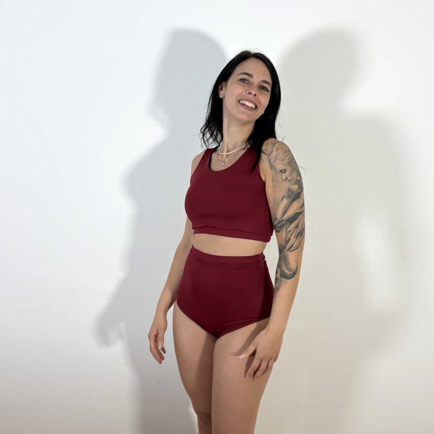 Meniko Poledancekleidung Pole-Höschen Manes highwaist rot S seitlich 2