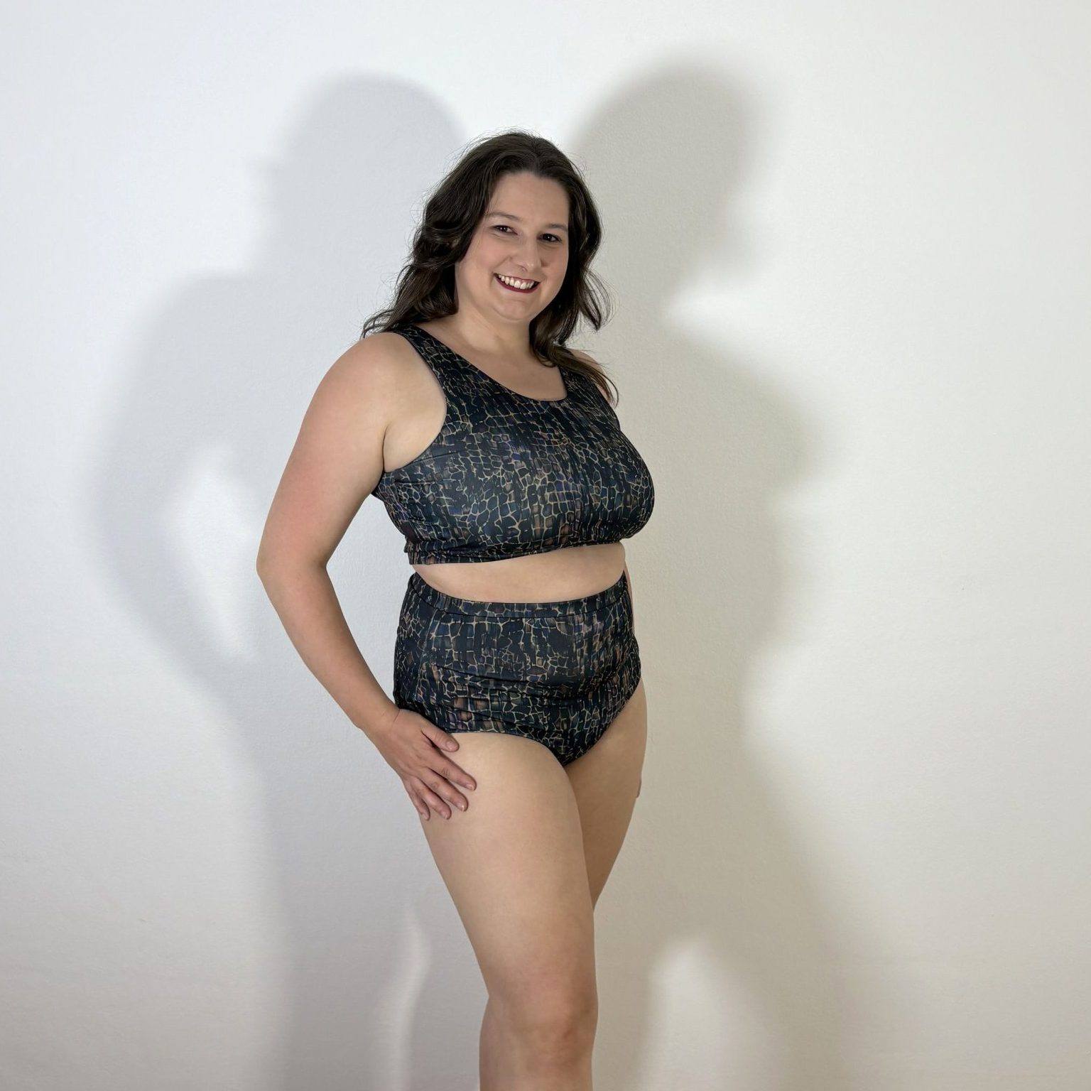Meniko Poledancekleidung Pole-Höschen Manes highwaist schlange XXL seitlich