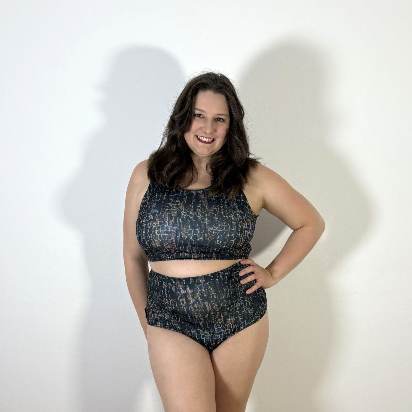 Meniko Poledancekleidung Pole-Höschen Manes highwaist schlange XXL vorne
