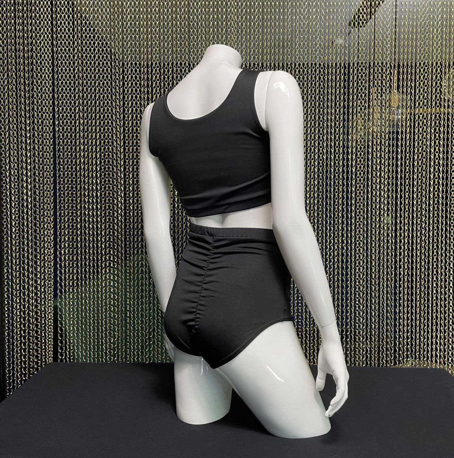 Meniko Poledancekleidung Pole-Höschen Manes highwaist schwarz S seitlich 2