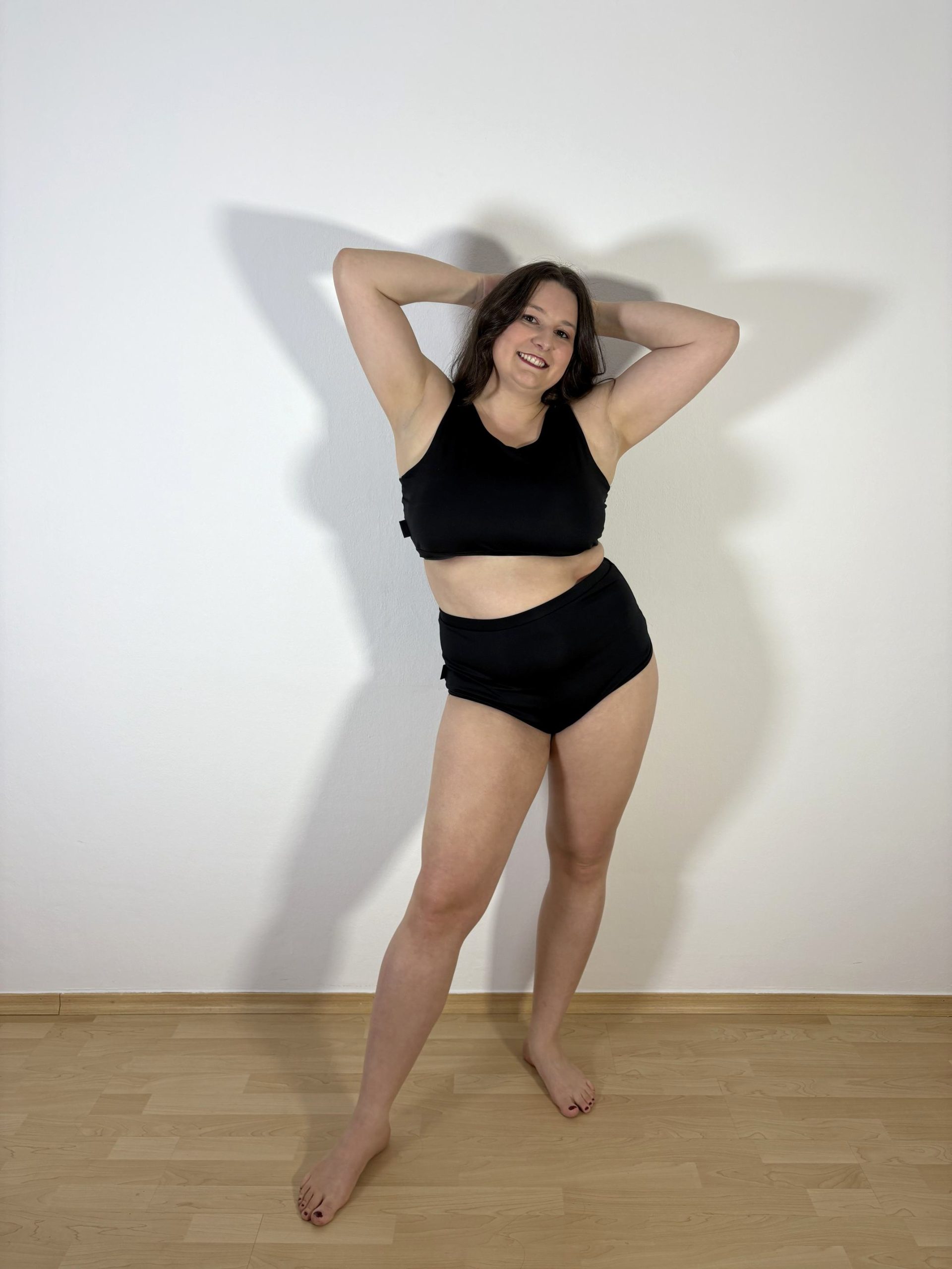 Meniko Poledancekleidung Pole-Höschen Manes highwaist schwarz XXL vorne