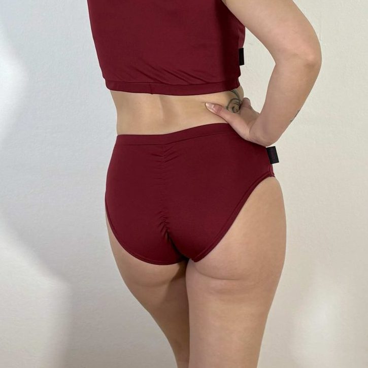 Meniko Poledancekleidung Pole-Höschen Manes lowwaist rot S hinten po