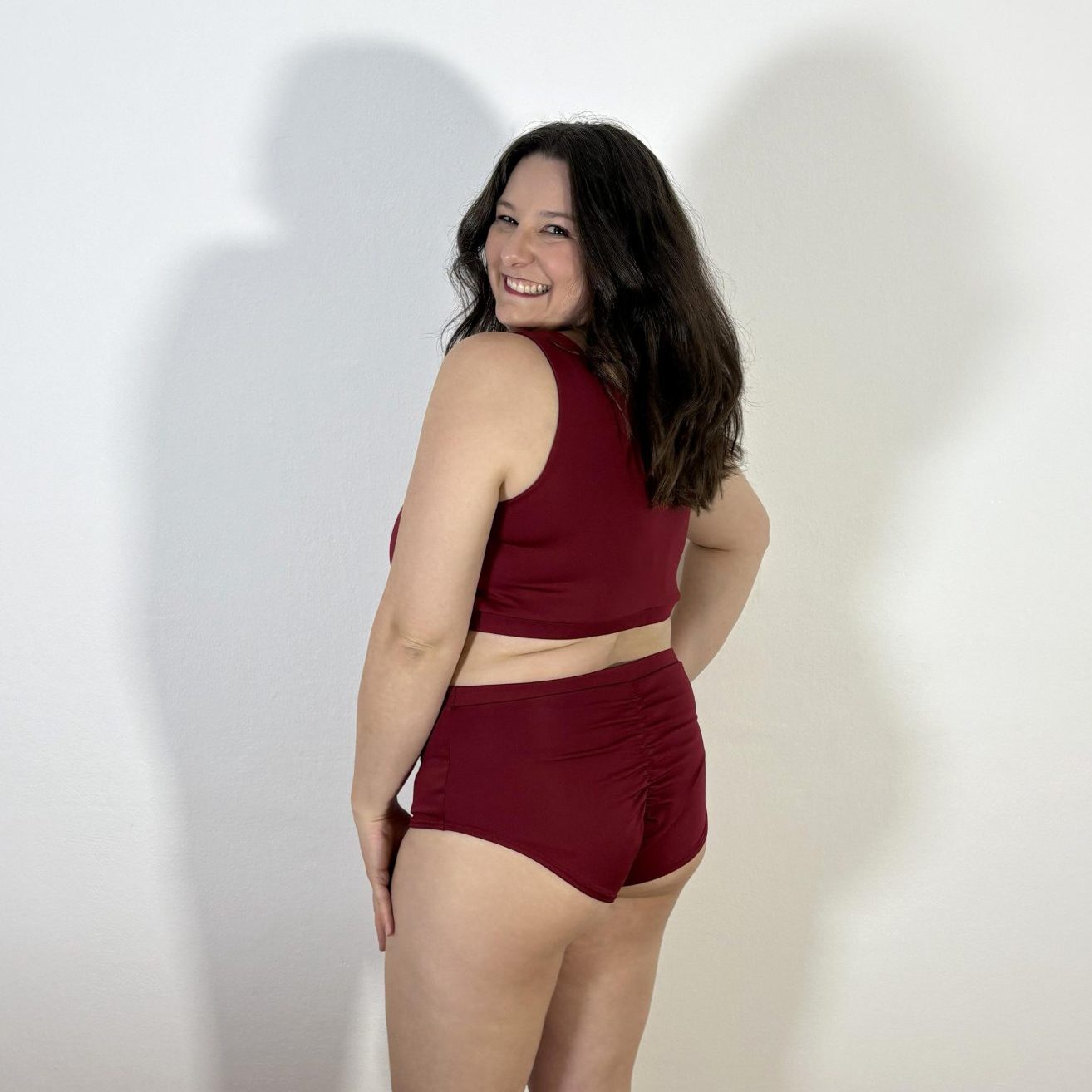 Meniko Poledancekleidung Pole-Höschen Manes midwaist rot XXL seitlich