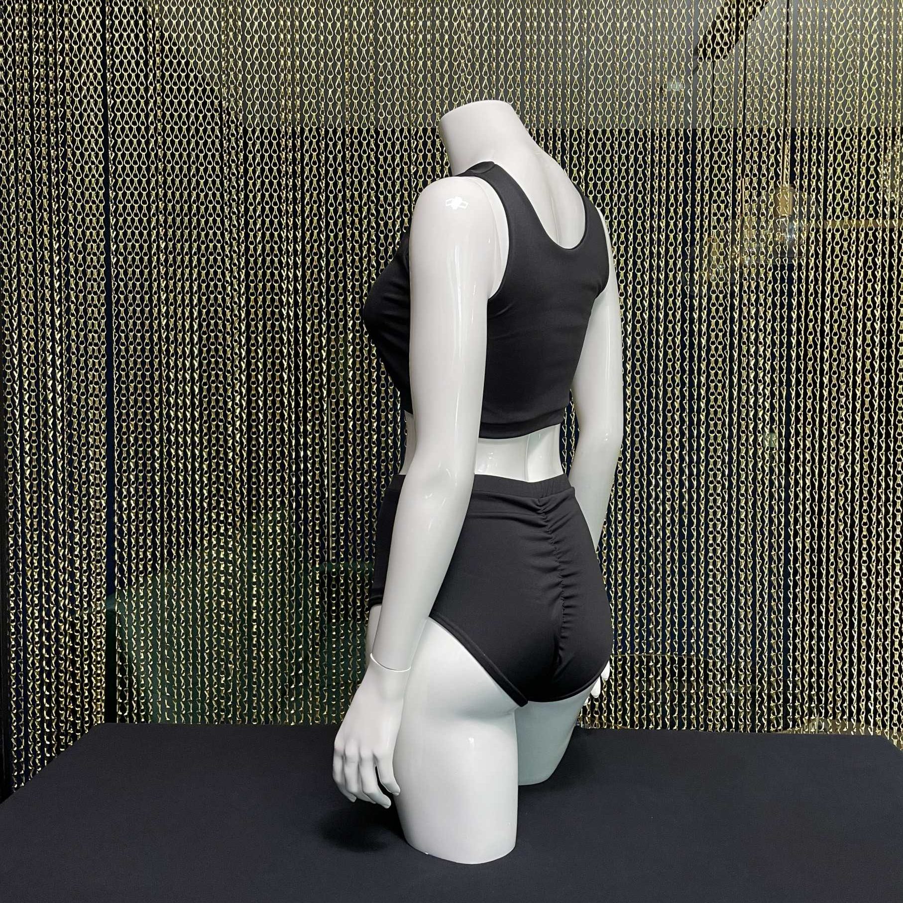 Meniko Poledancekleidung Pole-Höschen Manes midwaist schwarz S seitlich 2