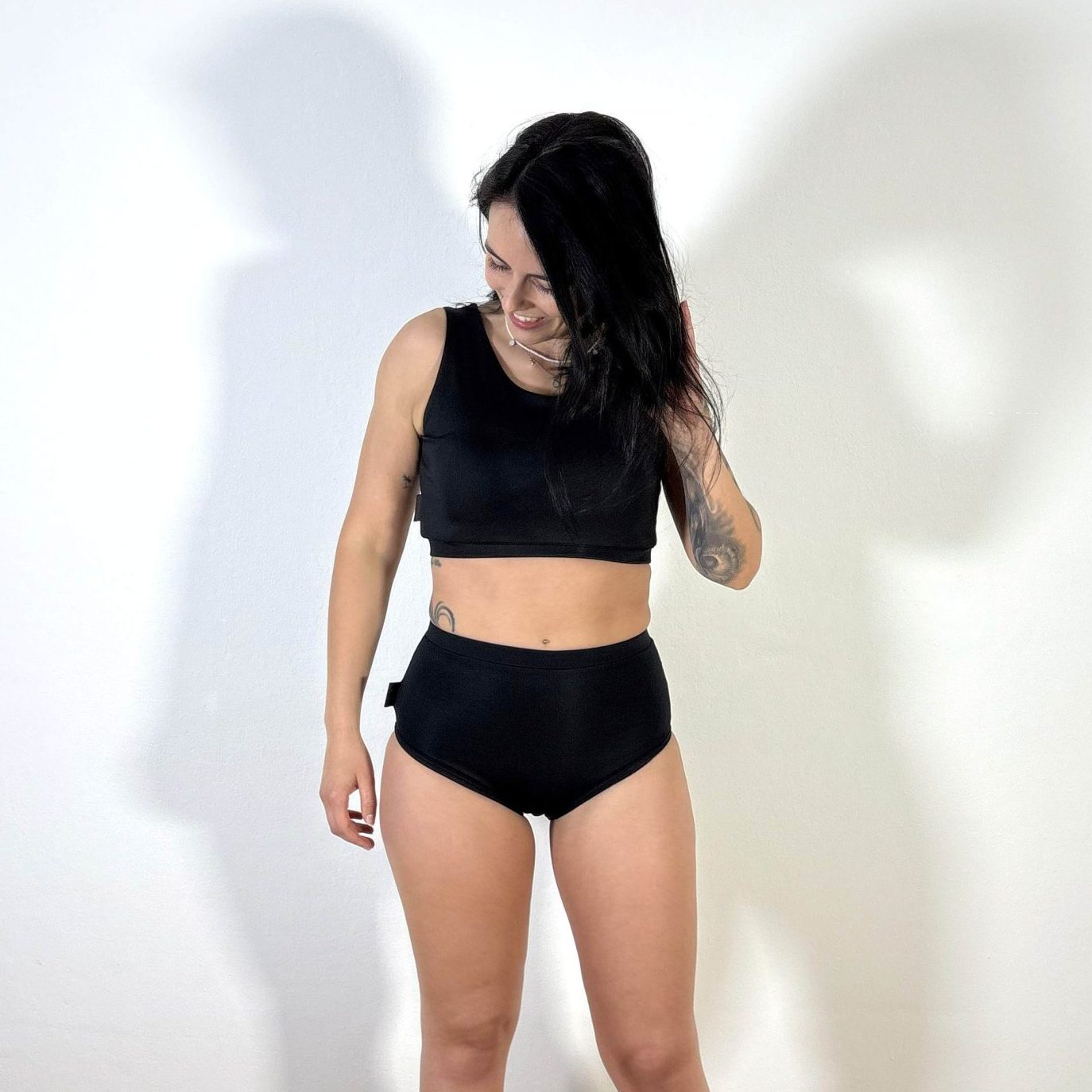 Meniko Poledancekleidung Pole-Höschen Manes midwaist schwarz S vorne
