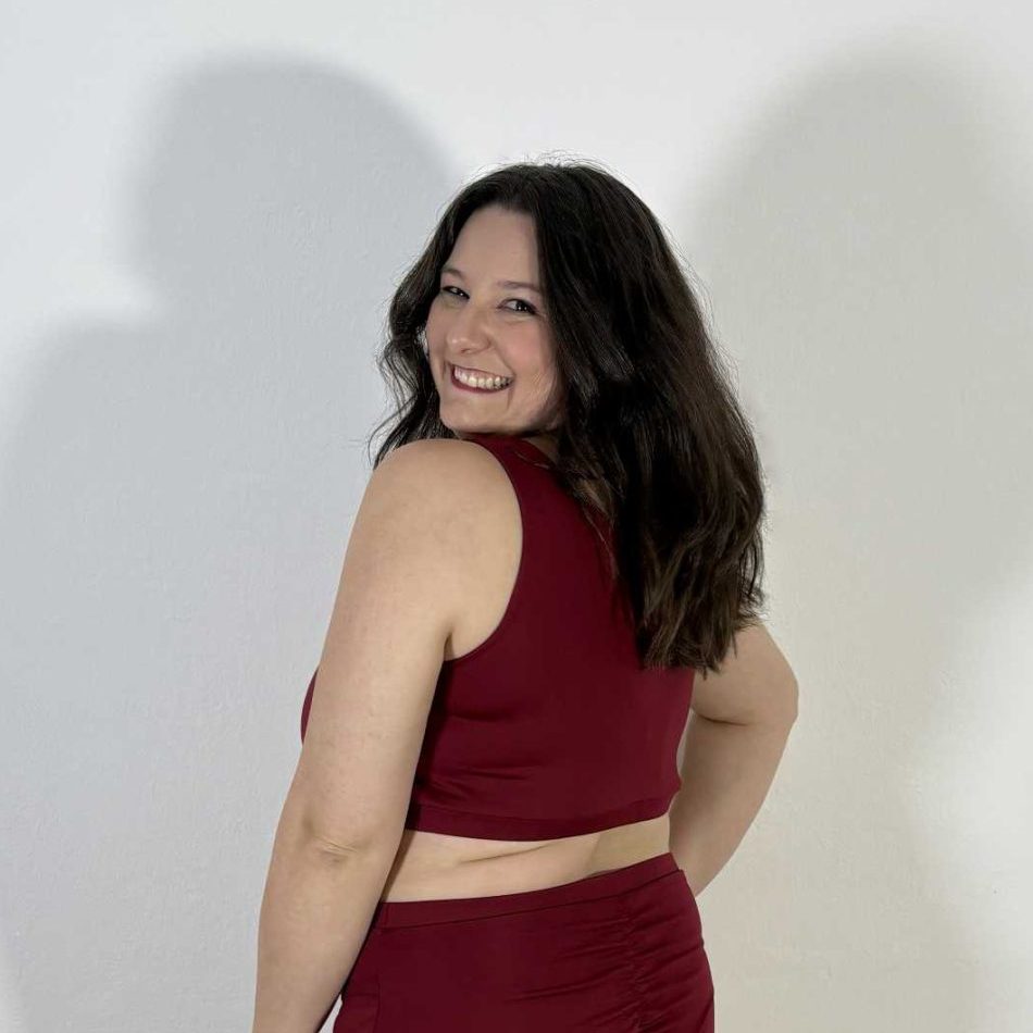 Meniko Poledancekleidung Pole-Oberteil Maline rot XL+ hinten