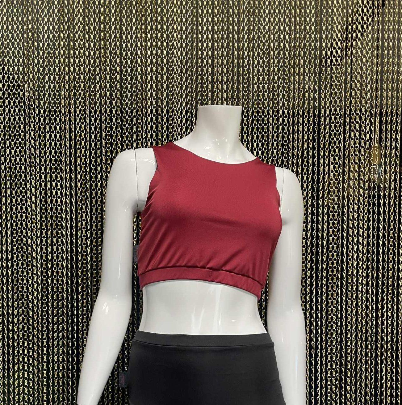 Meniko Poledancekleidung Pole-Oberteil Maline rot XS+ vorne