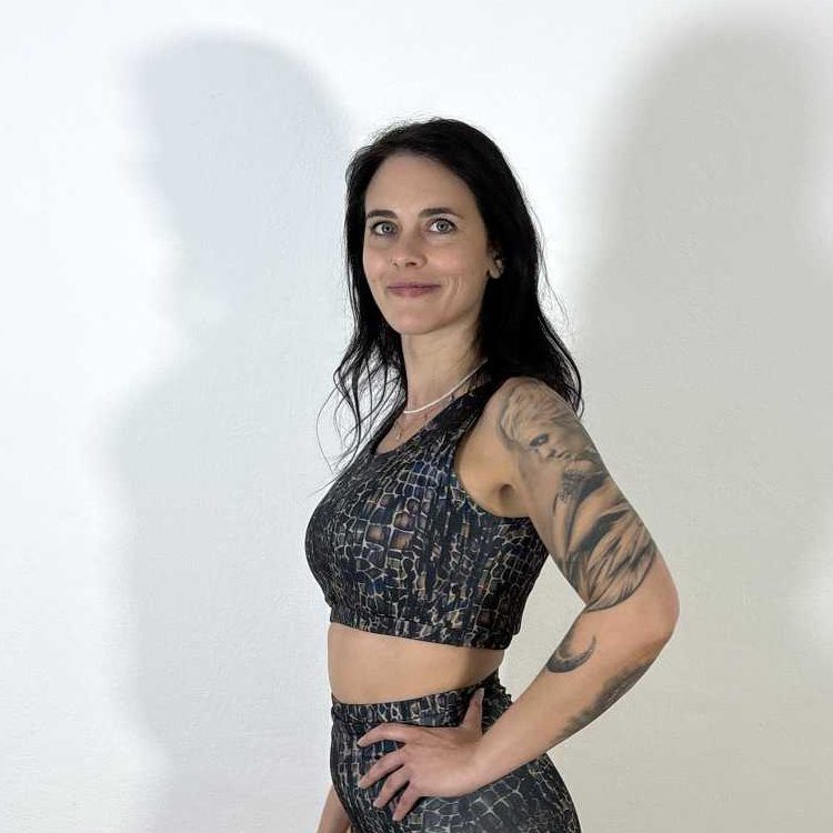 Meniko Poledancekleidung Pole-Oberteil Maline schlange S seitlich