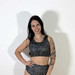 Meniko Poledancekleidung Pole-Oberteil Maline schlange S vorne