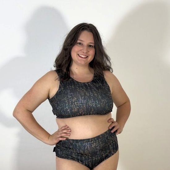 Meniko Poledancekleidung Pole-Oberteil Maline schlange XL+ vorne