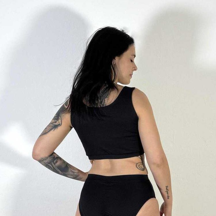 Meniko Poledancekleidung Pole-Oberteil Maline schwarz S hinten